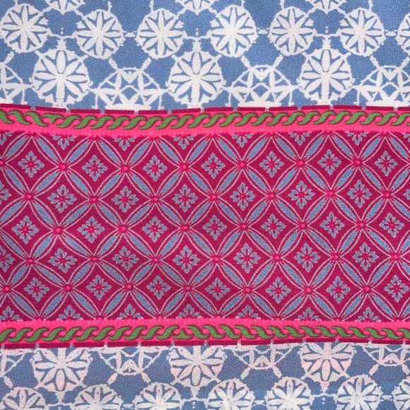 New Neiman Marcus Le Lis Long Sleeveless Slit Tie Neck Contrast Print Top - Picture 10 of 12